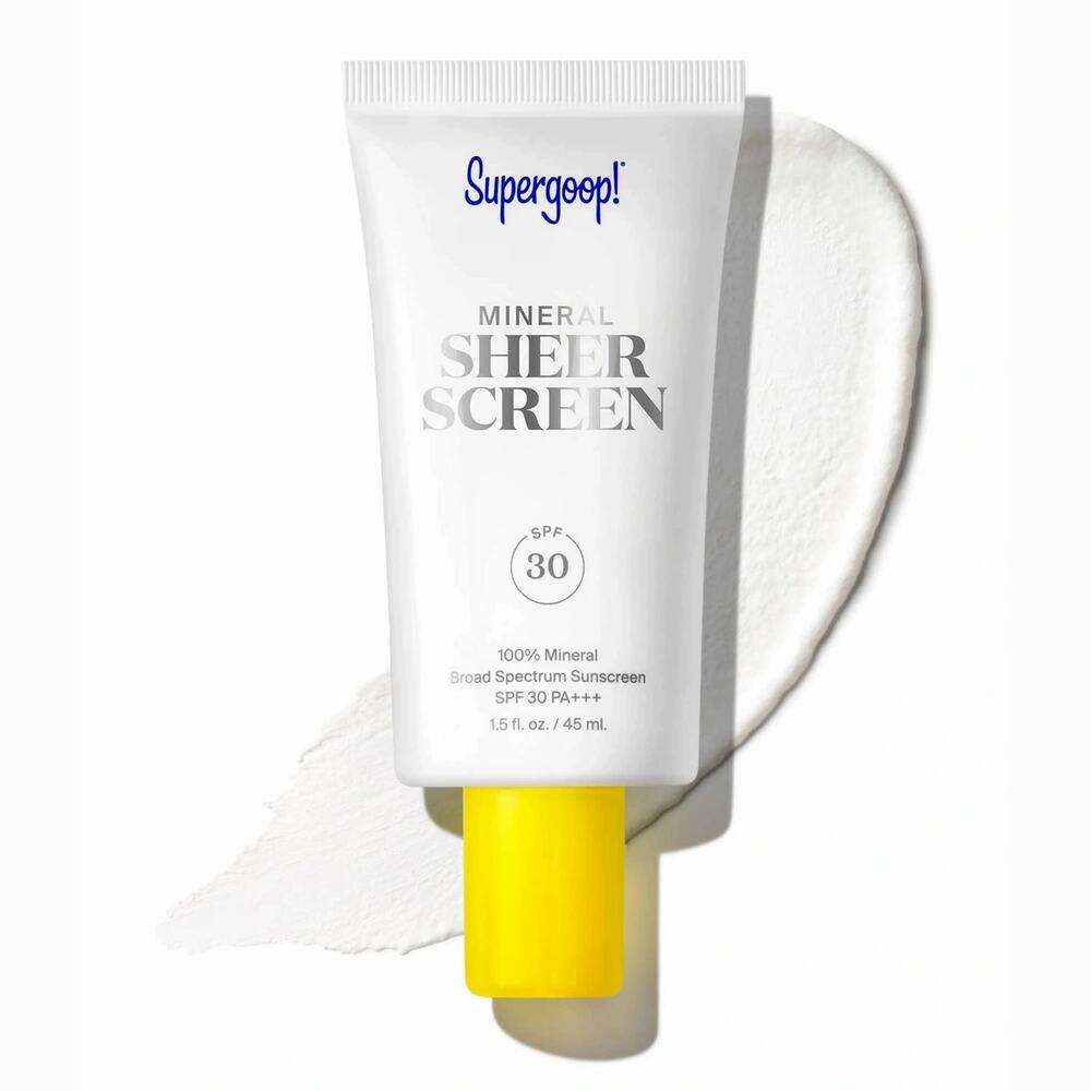 $24 New Supergoop Sheer Screen Mineral Sunscreen 45mL